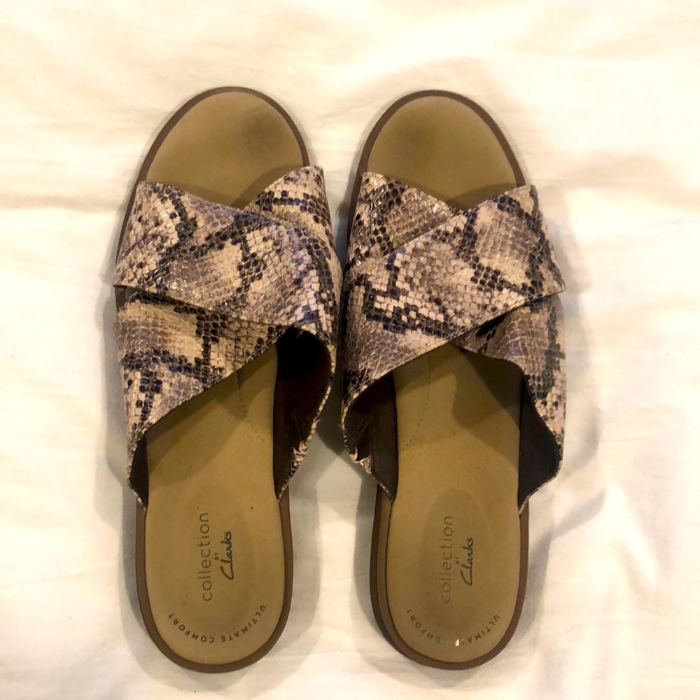 Clarks Snakeskin Sandals